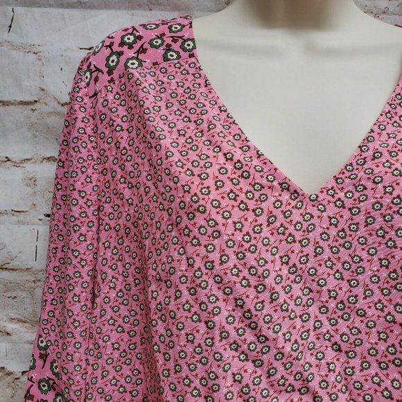 BODEN W0426 Pink v-Neck Shirt Blouse Size US 8 - Picture 5 of 8